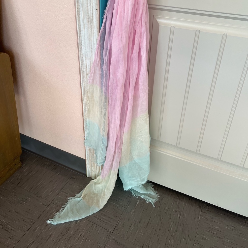 Pink Yellow Blue Gradient Scarf